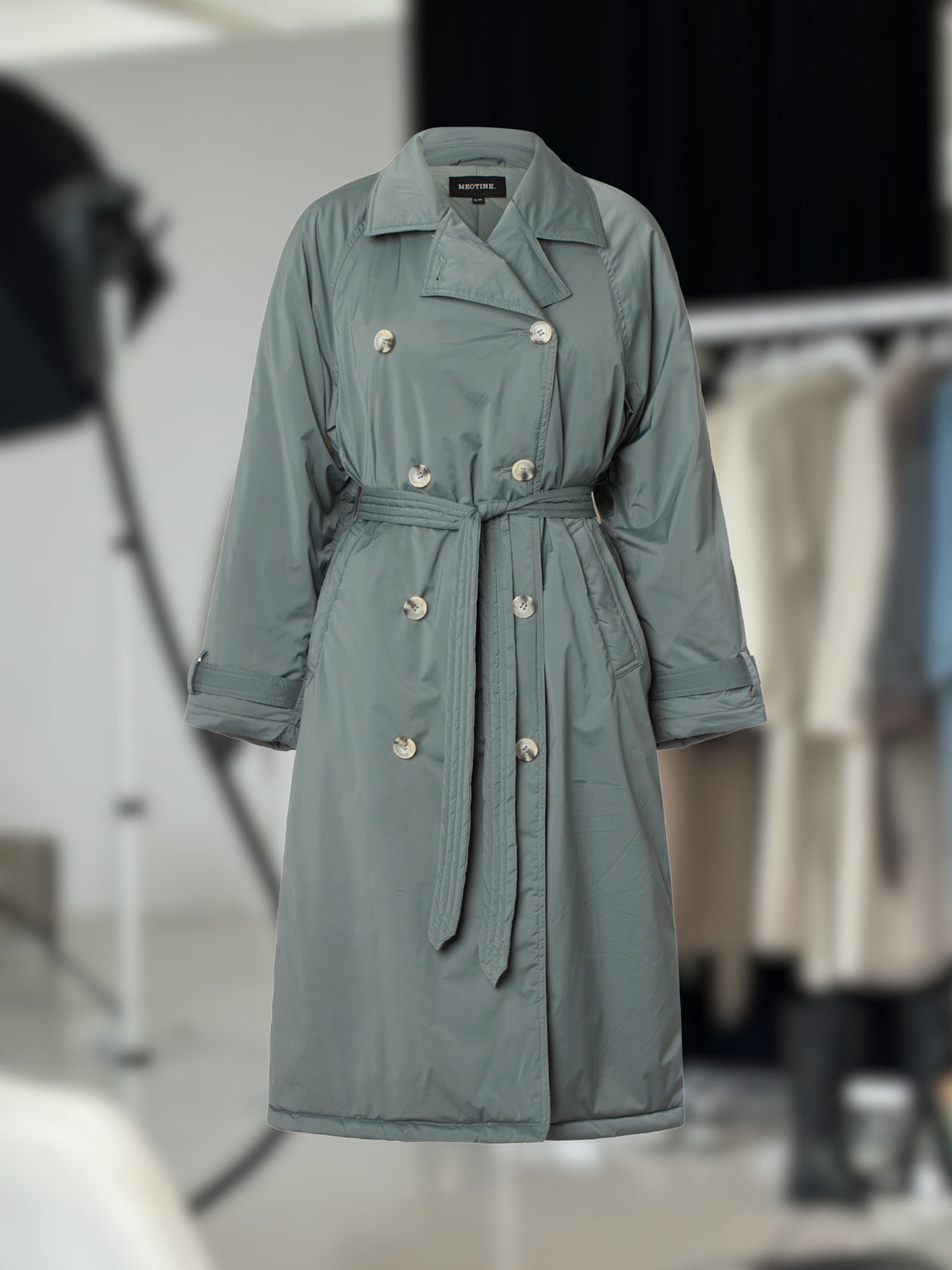 BOBBY CANVAS TRENCH JACKET - GREEN