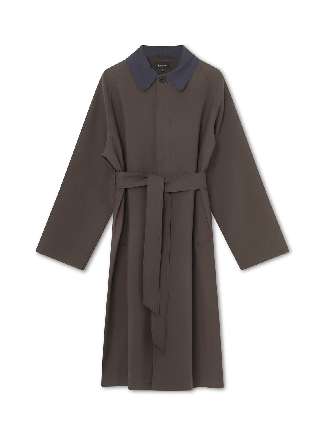 JOEL CANVAS COAT - BROWN/NAVY