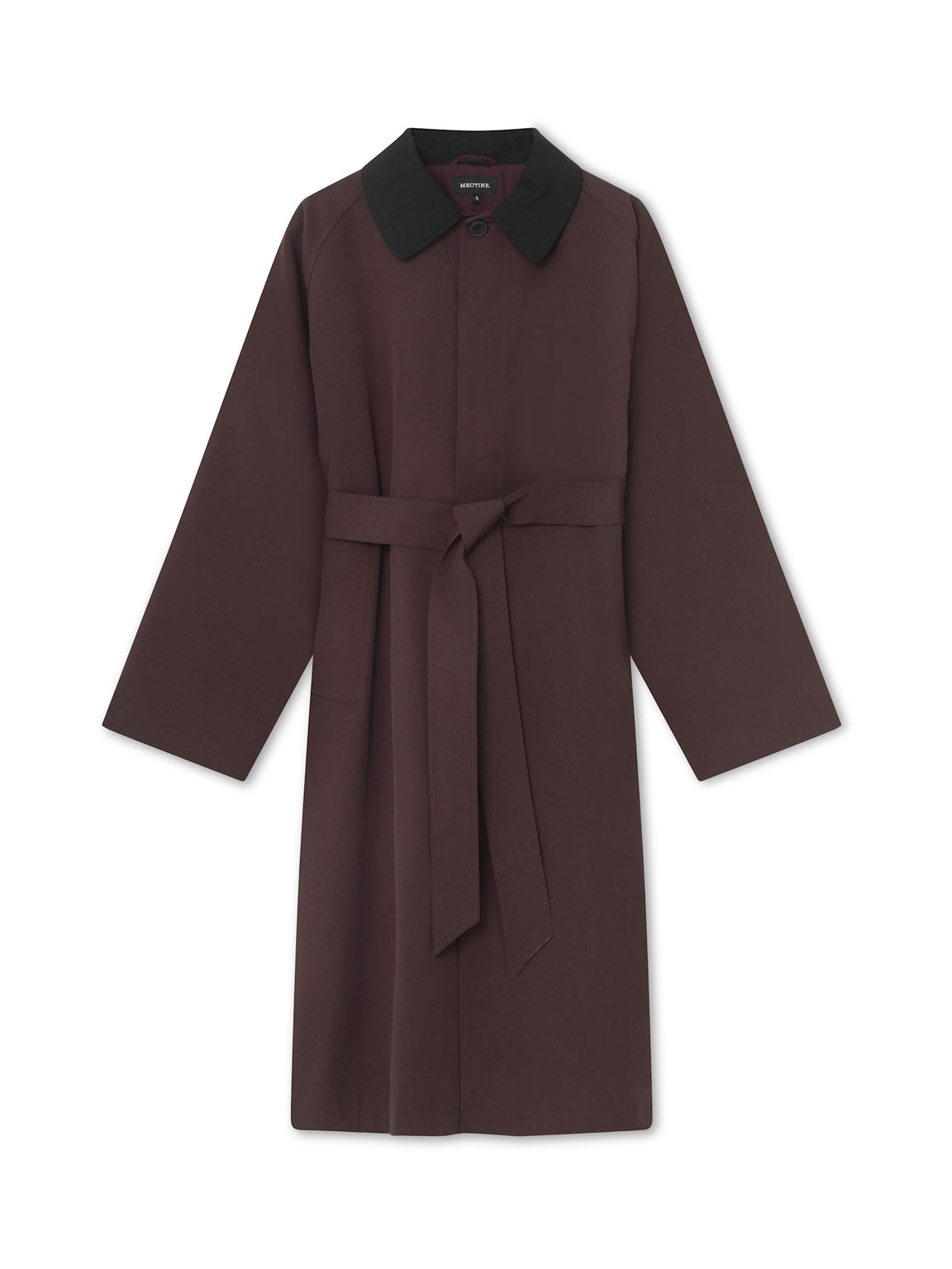 JOEL CANVAS COAT - BURGUNDY/BLACK
