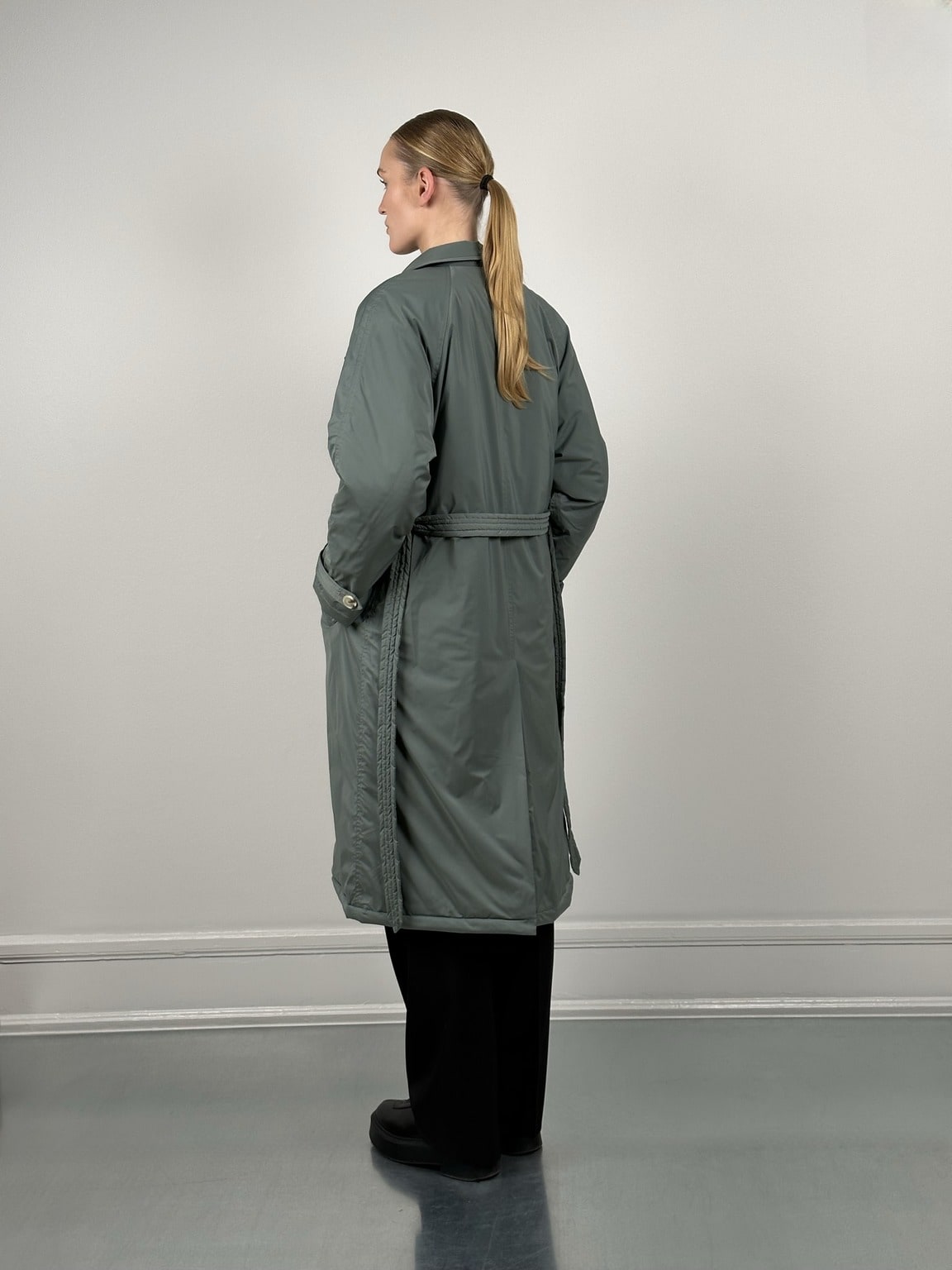 BOBBY CANVAS TRENCH JACKET - GREEN