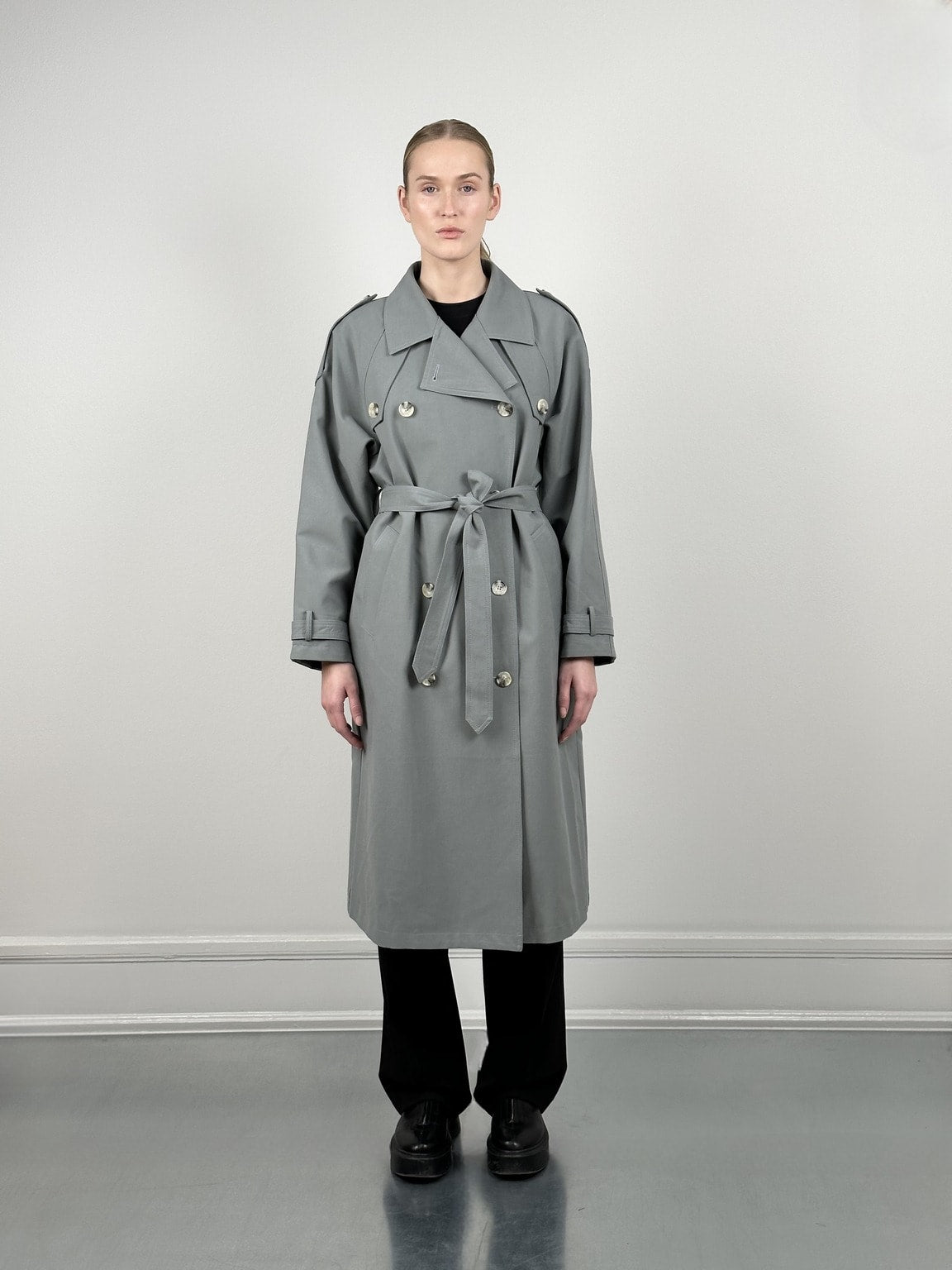 BOBBY CANVAS TRENCHCOAT - GREEN