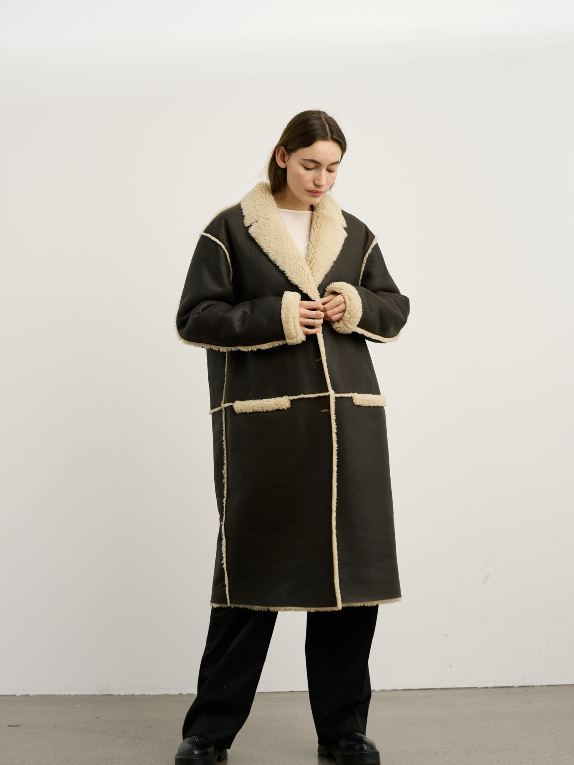 CLAIRE COAT - DARK BROWN