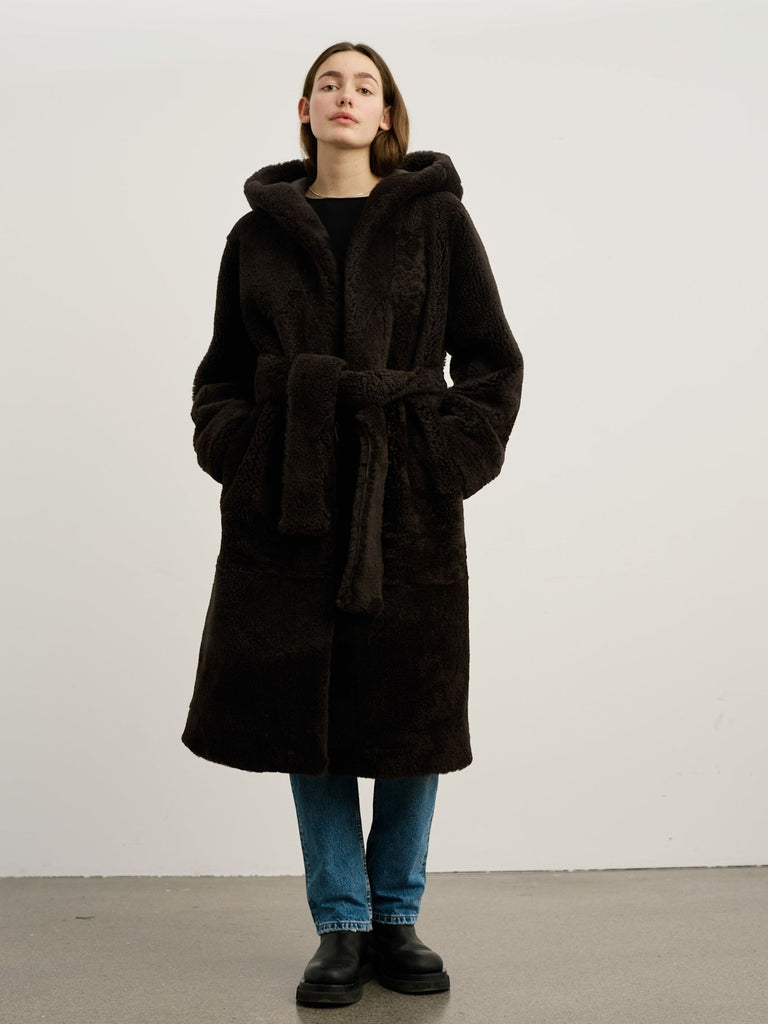 MADDIE COAT - DARK BROWN