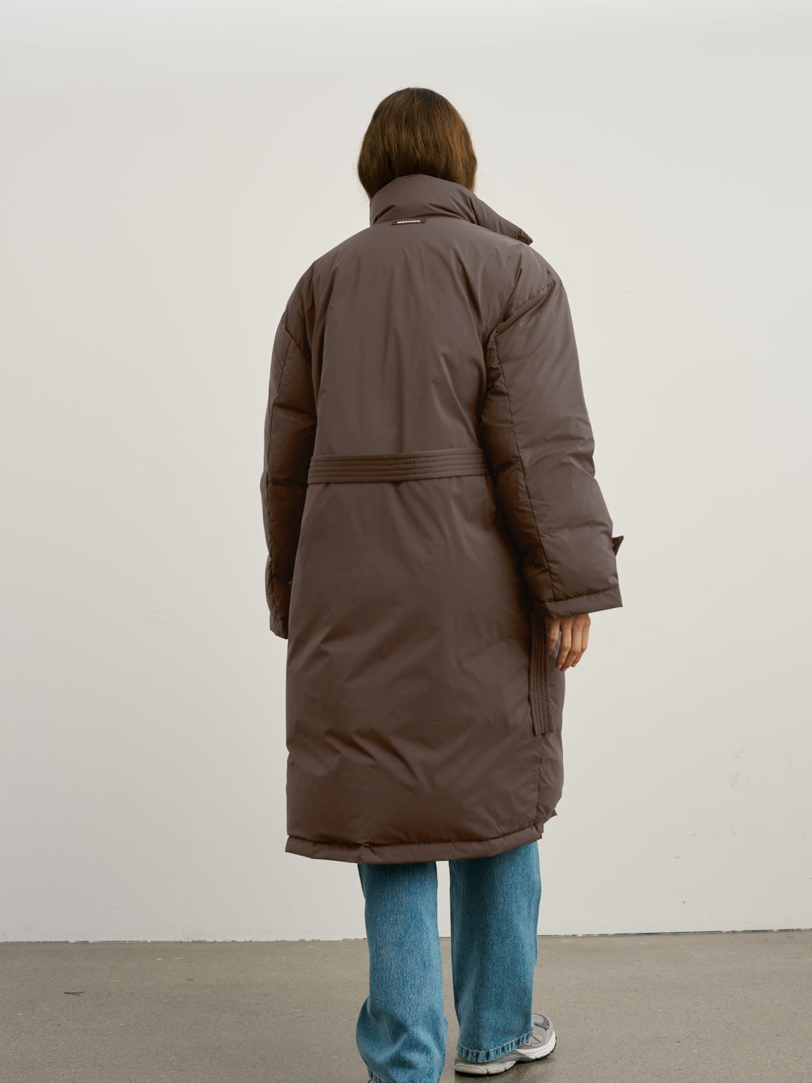 EMMA DOWN COAT - DARK BROWN