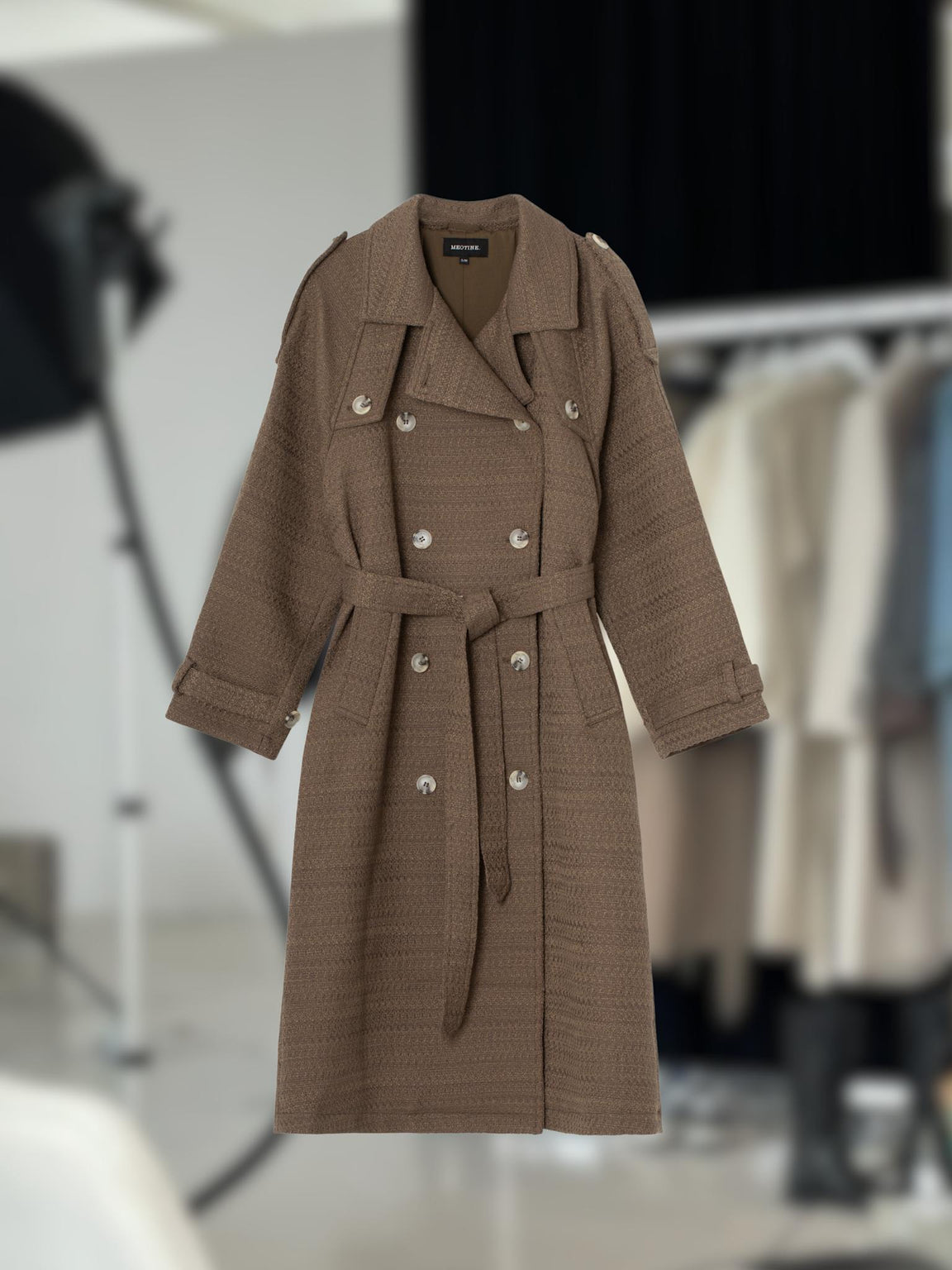 BOBBY TWEED COAT - DUSTY GREEN