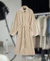 LEVI VEGAN LEATHER COAT - CRÈME