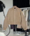 KIAN CANVAS BOMBER JACKET - BEIGE