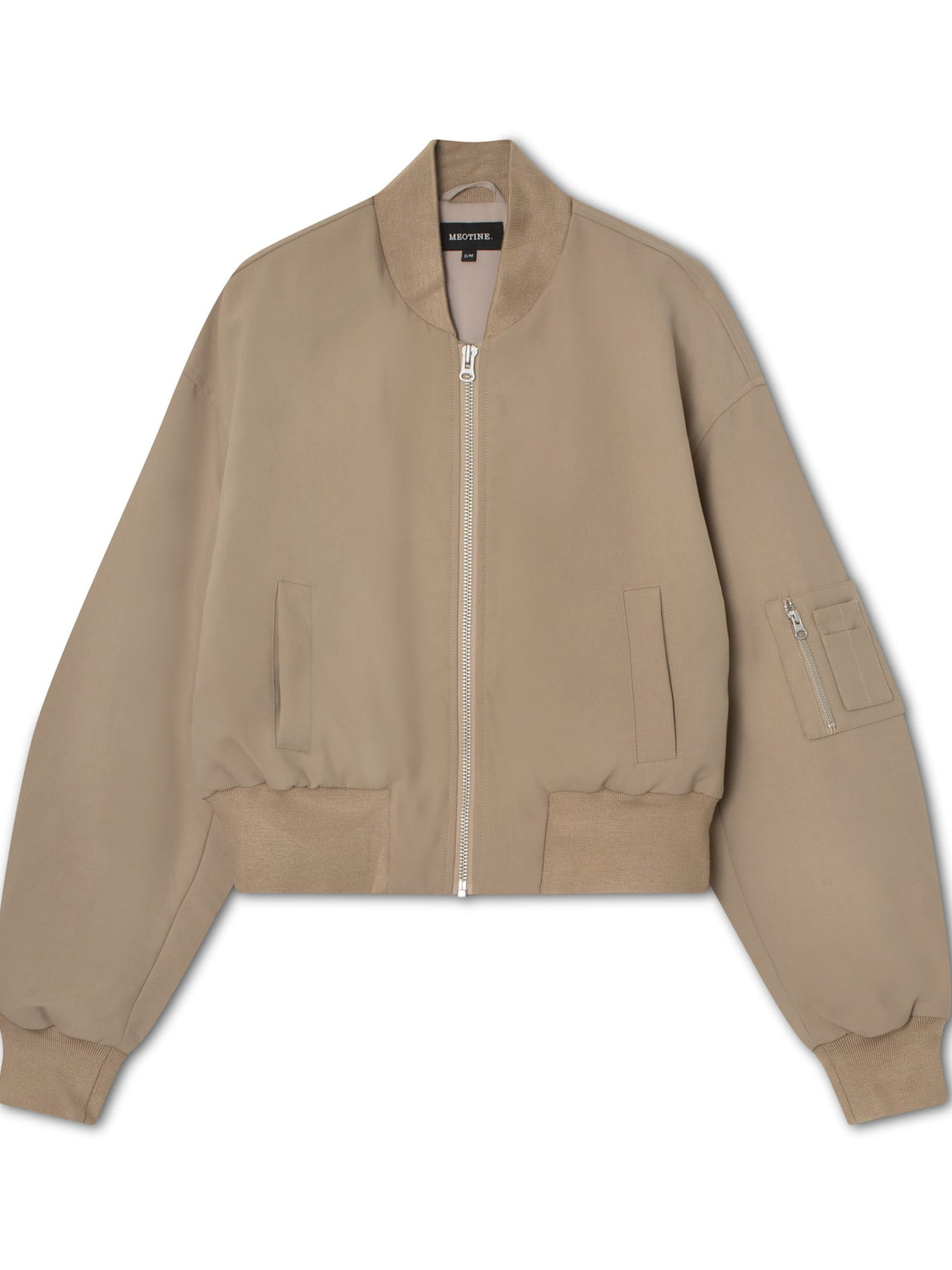 KIAN CANVAS BOMBER JACKET - BEIGE