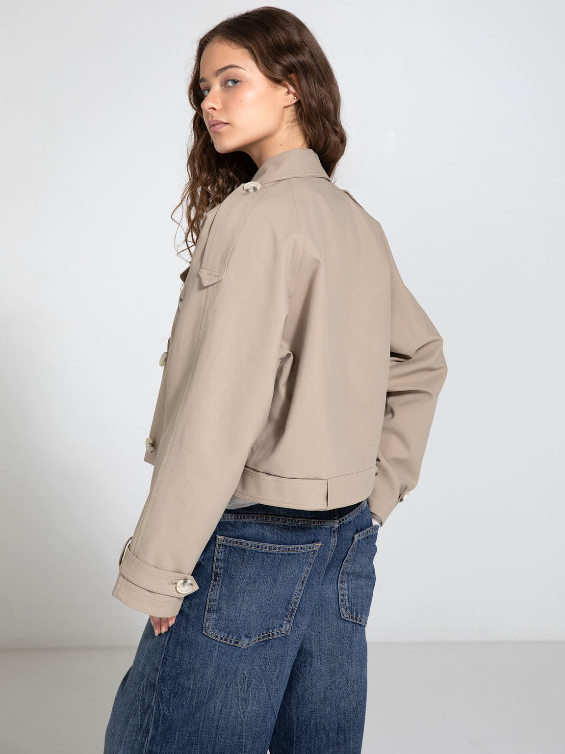 BOBBY CANVAS JACKET - BEIGE