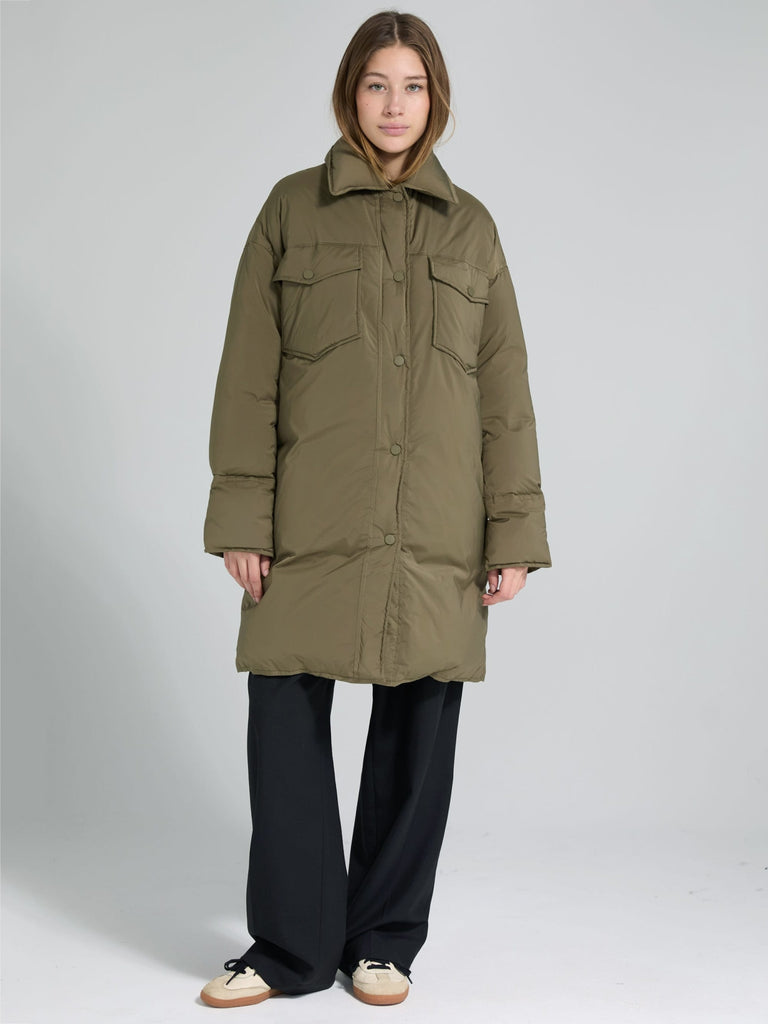 CHARLIE DOWN COAT - OLIVE GREEN