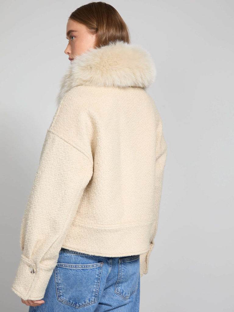 CHARLIE JACKET WOOL BOUCLE - CREME