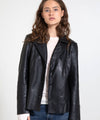 DREW LEATHER JACKET - BLACK