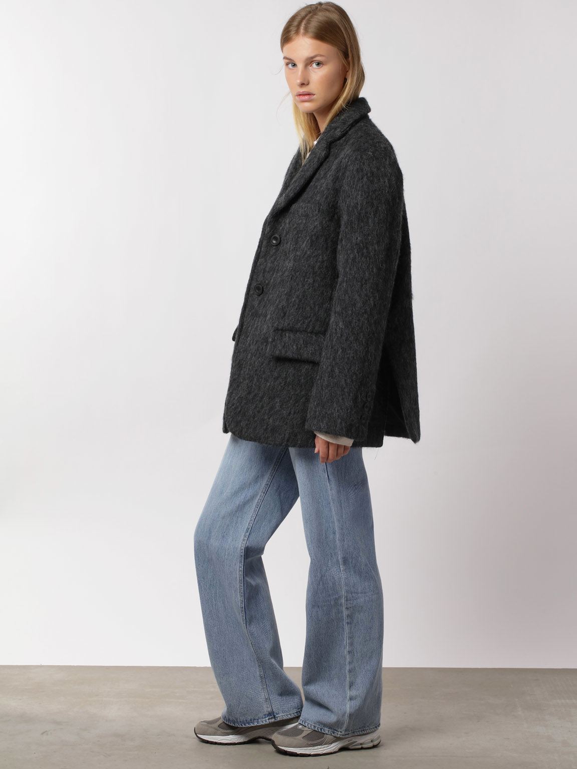 EMILY BLAZER JACKET - MOHAIR - GREY