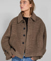 GIA BOUCLE JACKET - GREY/BROWN