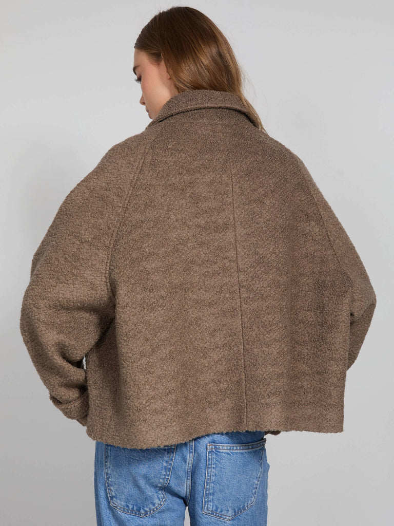 GIA BOUCLE JACKET - GREY/BROWN