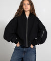 KIAN TWEED BOMBER - BLACK