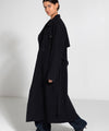 KIRA LINEN COAT - BLACK