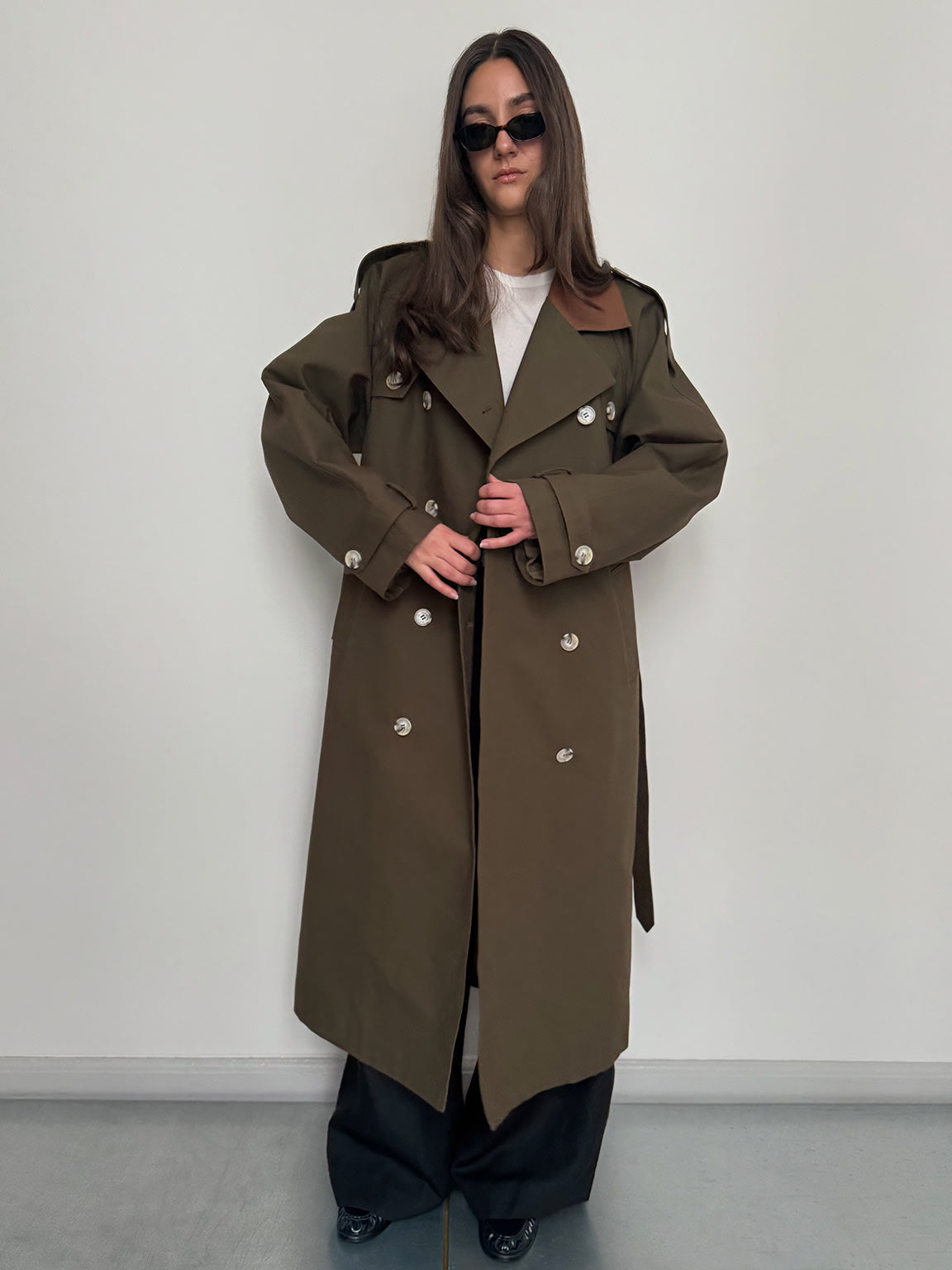 MIRA CANVAS COAT - ARMY