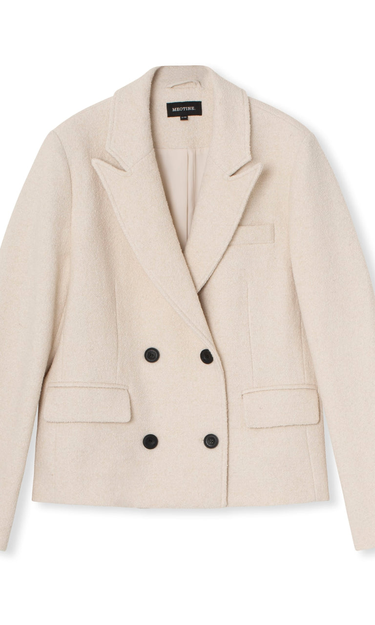 MILEY BOUCLE JACKET - CRÈME