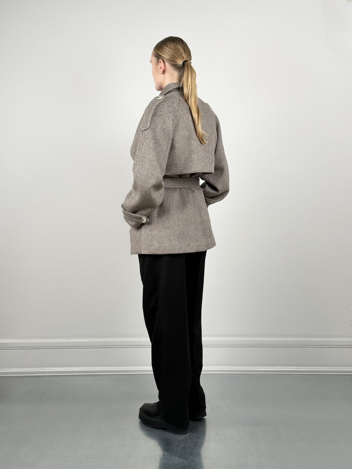 BEA WOOL JACKET - BEIGE/BROWN