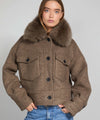 CHARLIE JACKET WOOL BOUCLE - GREY/BROWN