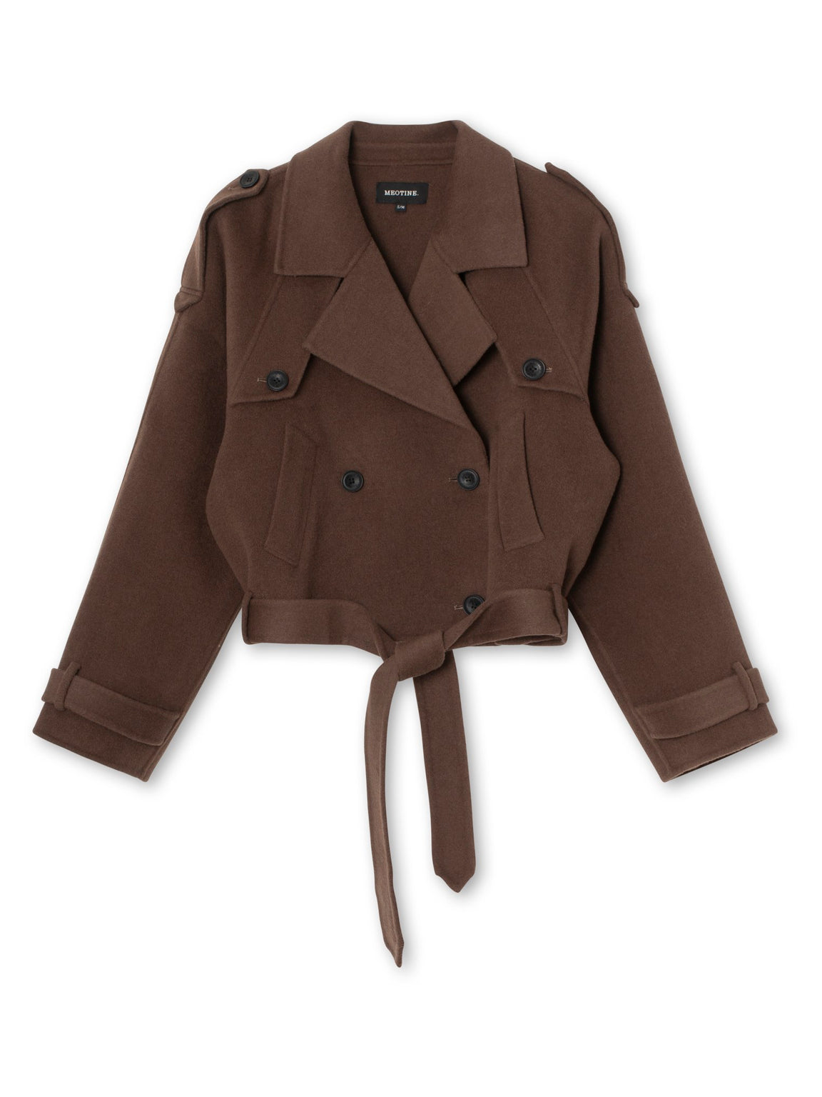 JOHN TRENCHJACKET- WOOL - GREY BROWN