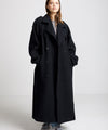 KIRA BOUCLE TRENCHCOAT - BLACK