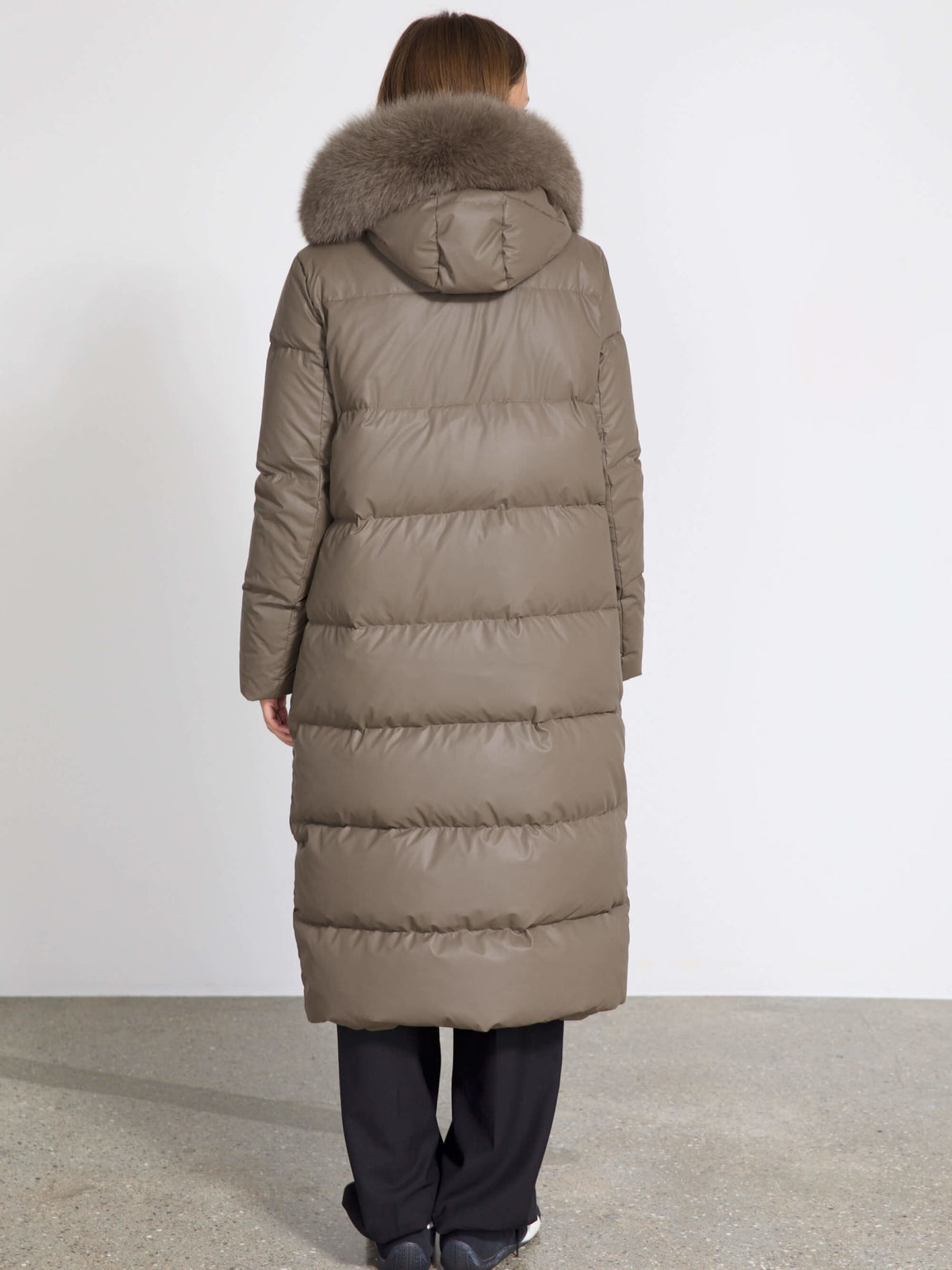 ALVA PUFFER COAT - GREY/BROWN