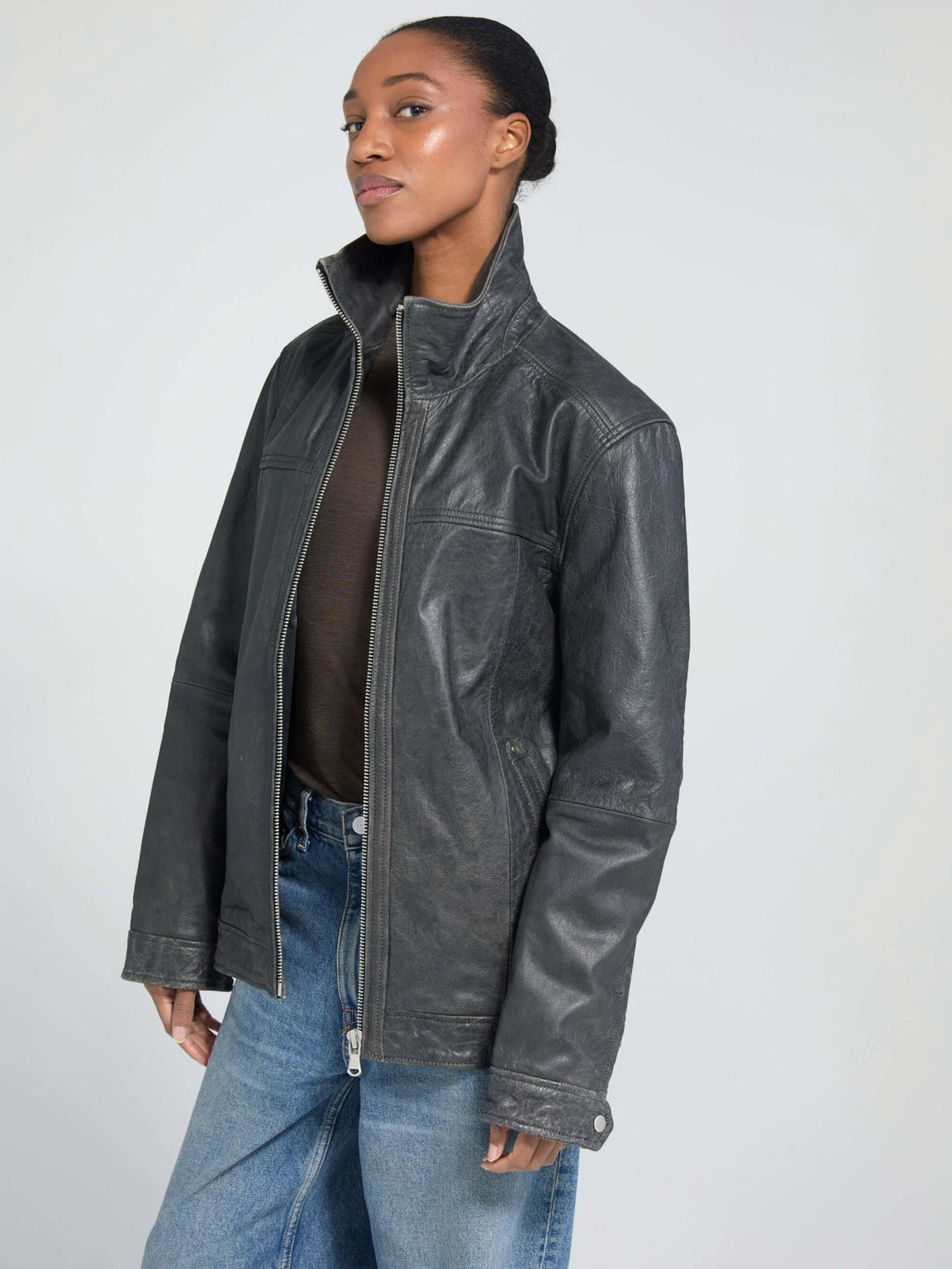 FLOYD LEATHER JACKET BLACK