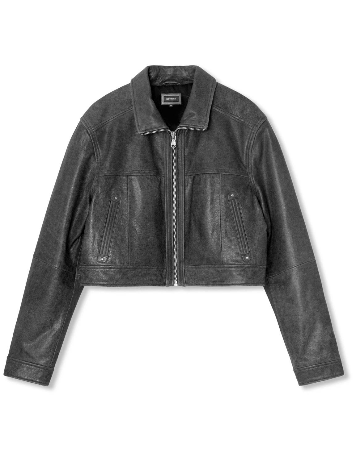 LYLE LEATHER JACKET - BLACK