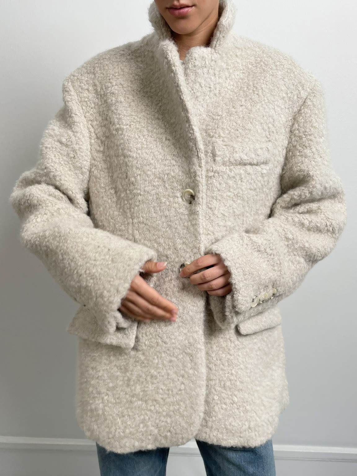 EMMI WOOL BLAZER - BEIGE