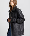 KARO LEATHER JACKET - BLACK