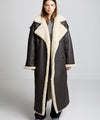 HARPER COAT - BROWN W/ CREME