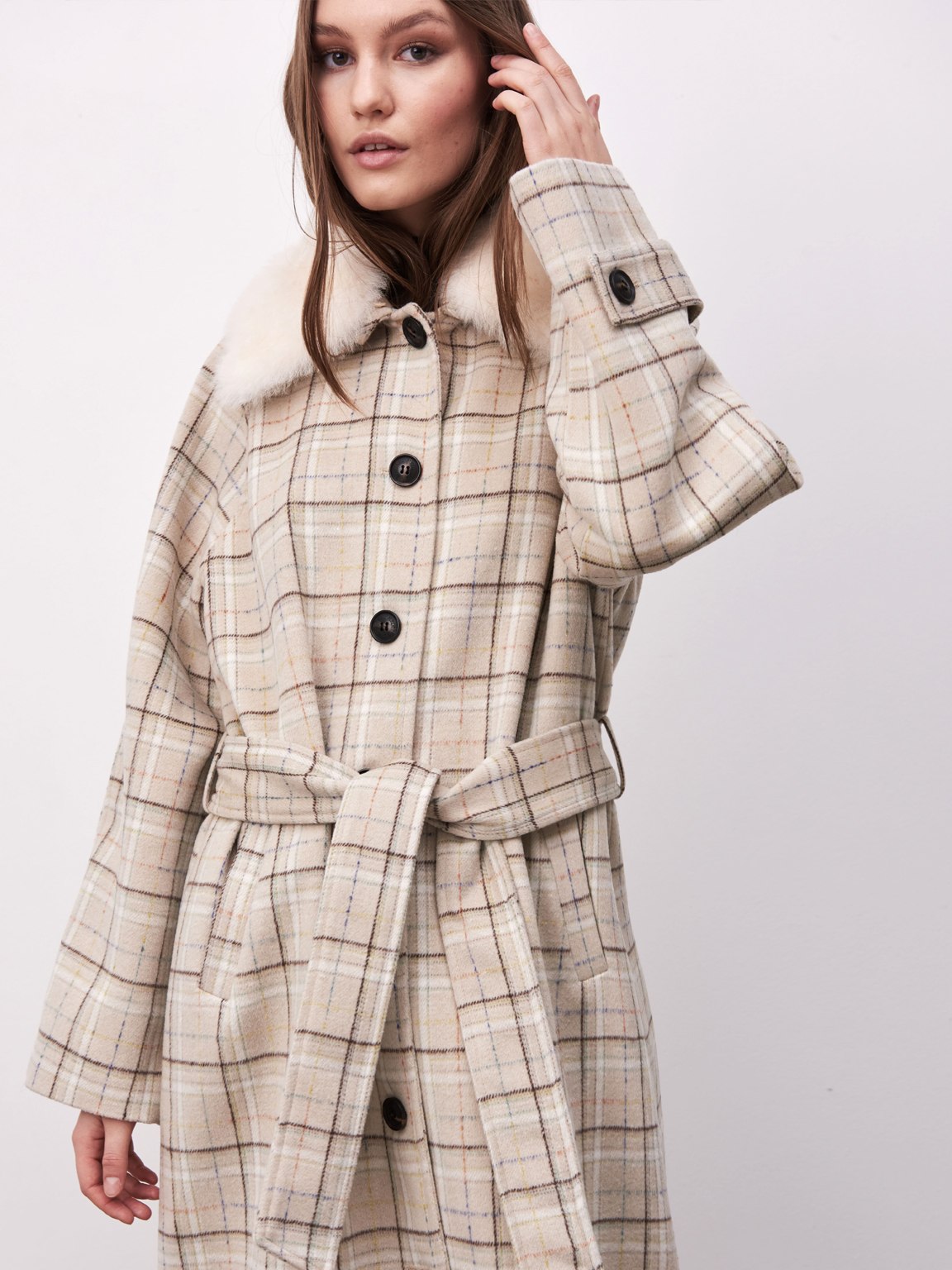 SASCHA COAT - CREAM PATTERN