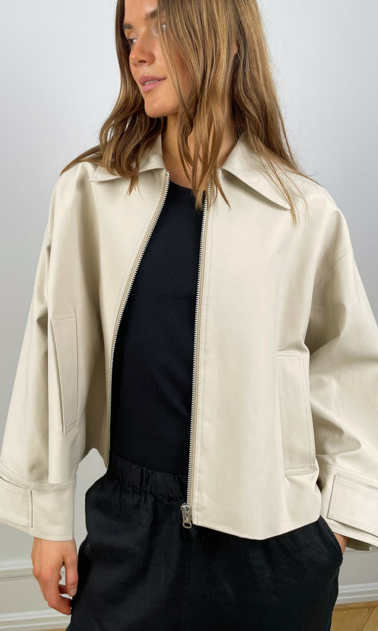 NICO CANVAS JACKET - CRÈME